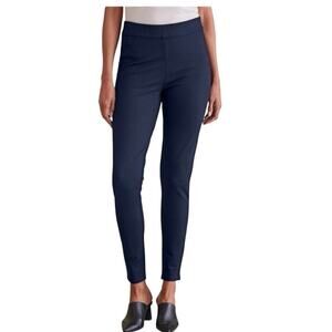Soft Surroundings Womens Soft Essential Ponte Slim Ankle
Pants Navy Blue Size XS